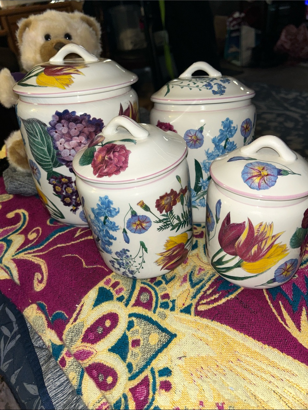 Portugal RB Bernarda canister set for Williams Sonoma Canister set of 4